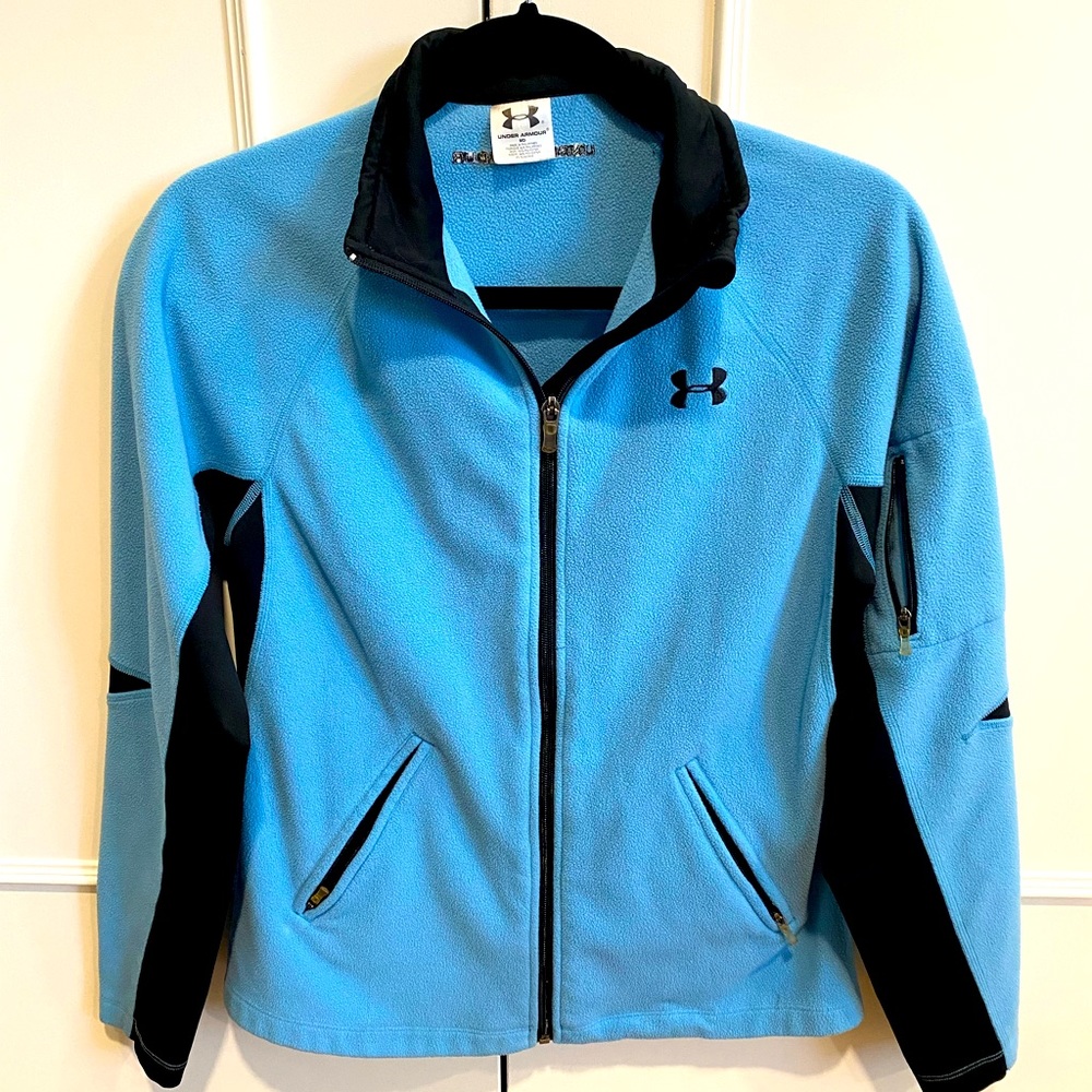 Under Armour women’s zip up blue jacket.